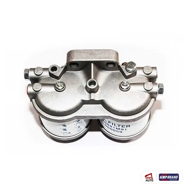 Filtru combustibil dublu complet (2 X pahare din aluminiu) KMP Brand pentru Perkins, cod 11060059