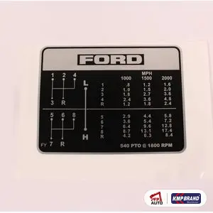 Autocolant manetă schimbător viteze pentru Ford New Holland, cod C5NN7B292A